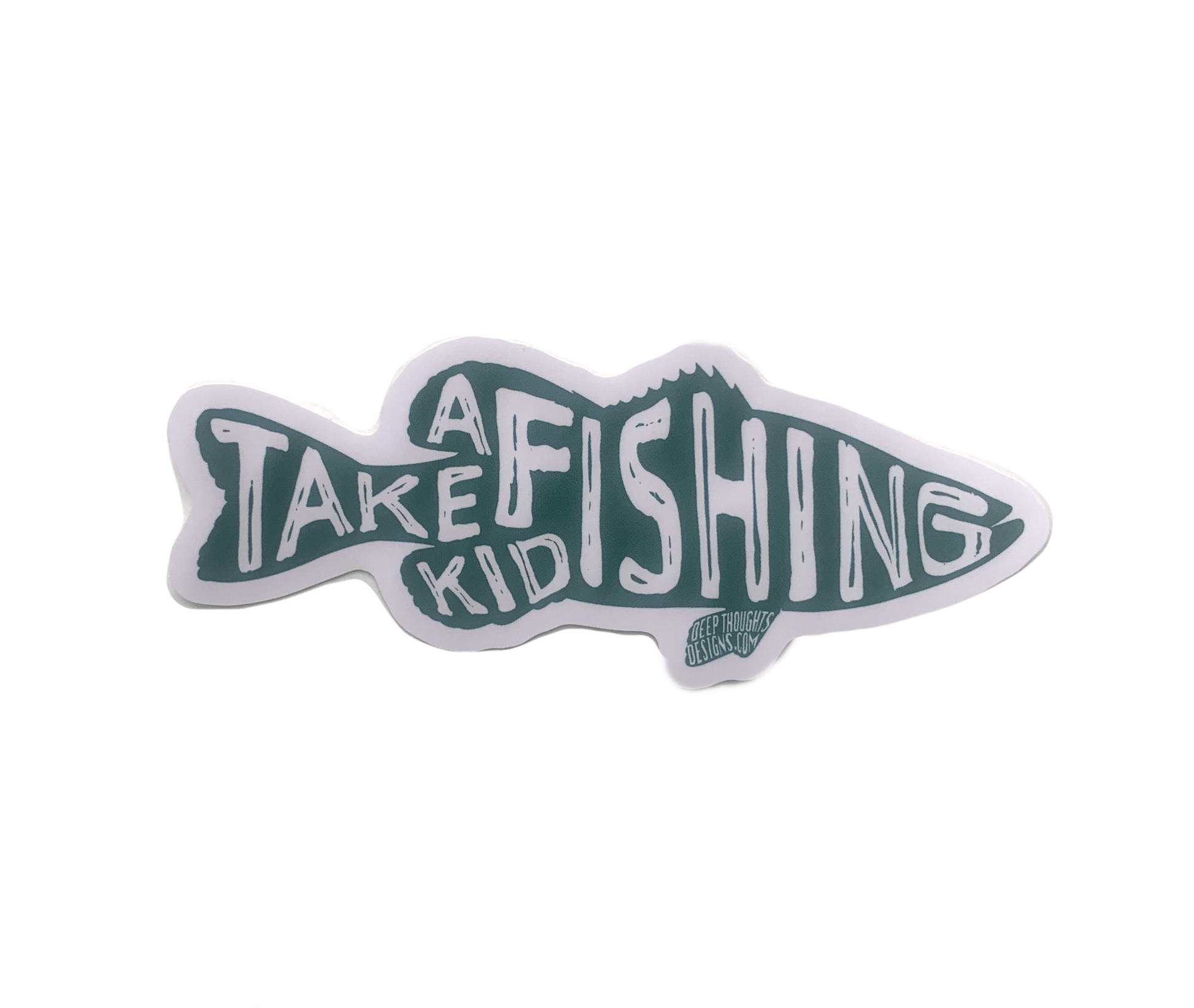 Take a Kid Fishing Vinyl Sticker – Deep Thoughts Designs
